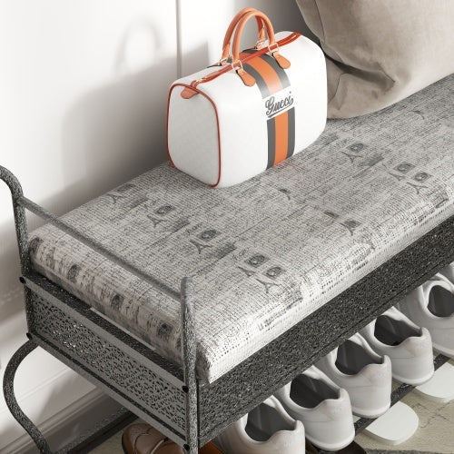 Shoe Rack Bench For Entryway Industrial Bench Rustic Shoe Rack For Small Spaces