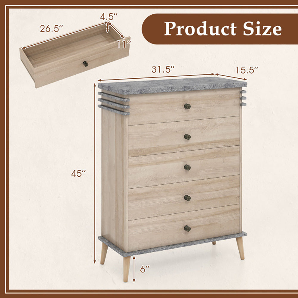 Farmhouse Chest Dresser Of Drawers Tall Storage Organizer