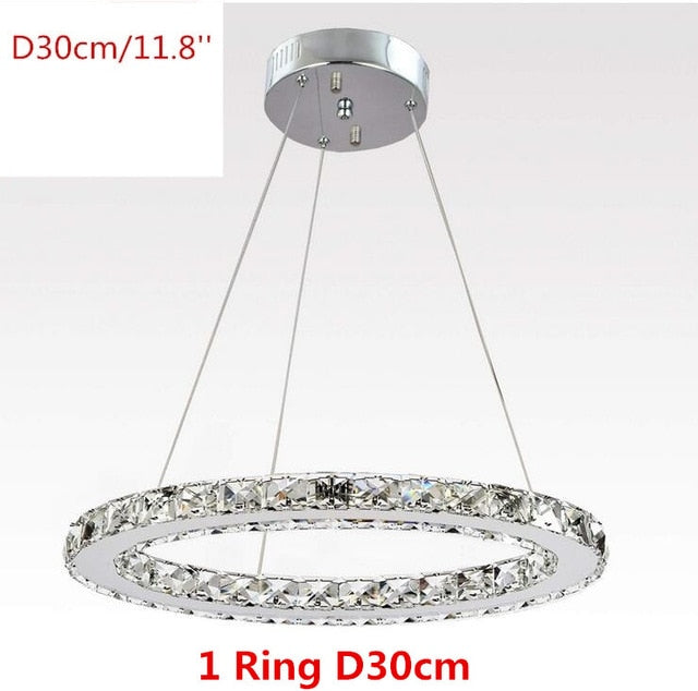 Modern K9 Crystal Led Chandelier Lights Home Lighting Chrome Lustre Chandeliers Ceiling Pendant Fixtures  For Living Room
