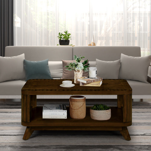 Modern Rectangular Wood Coffee Table
