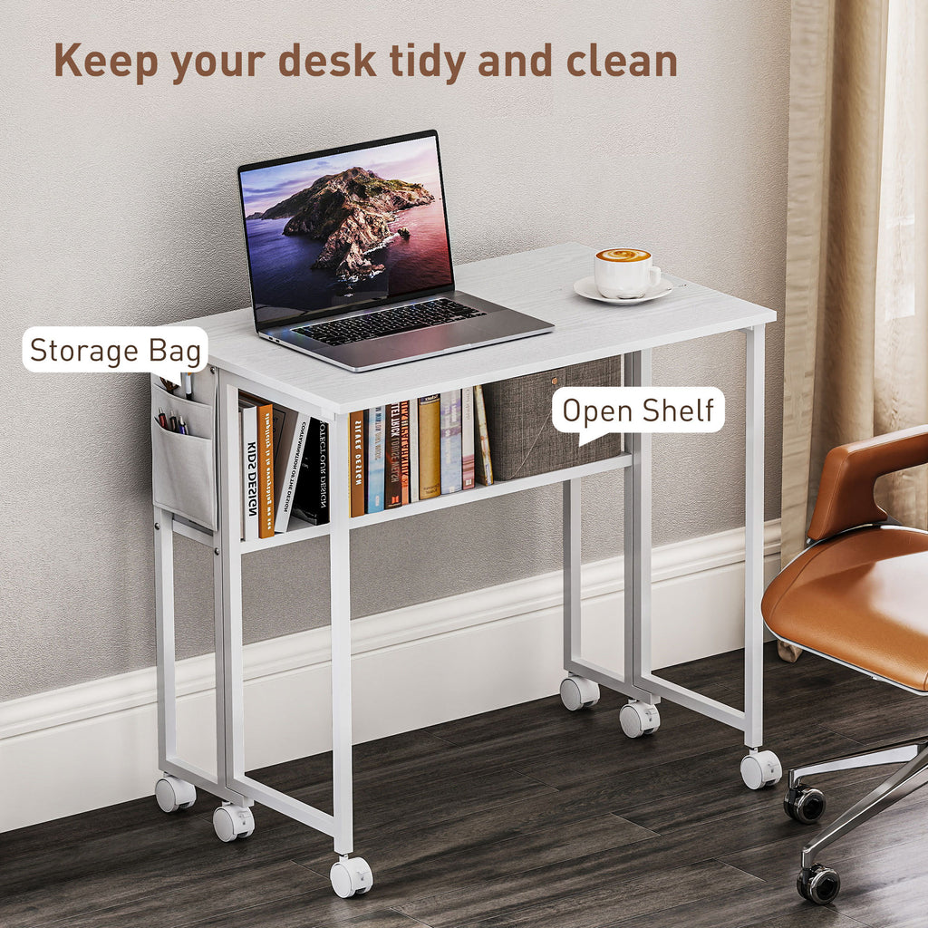 Foldable Computer Desk with Storage