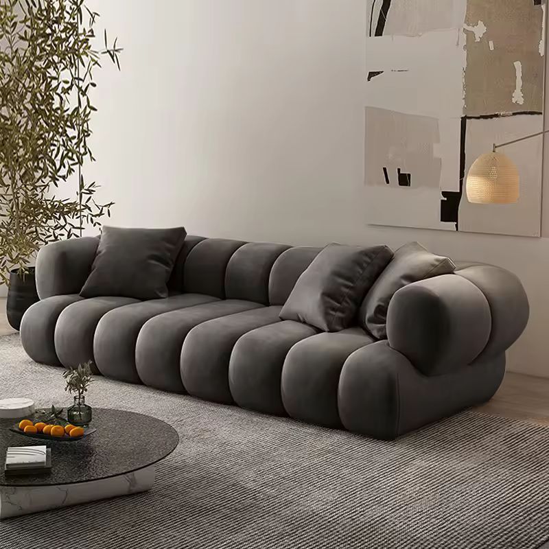 Modern Velvet L-Shaped Sectional Sofa with Chaise