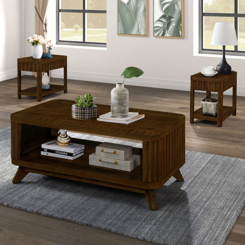 Modern Rectangular Wood Coffee Table