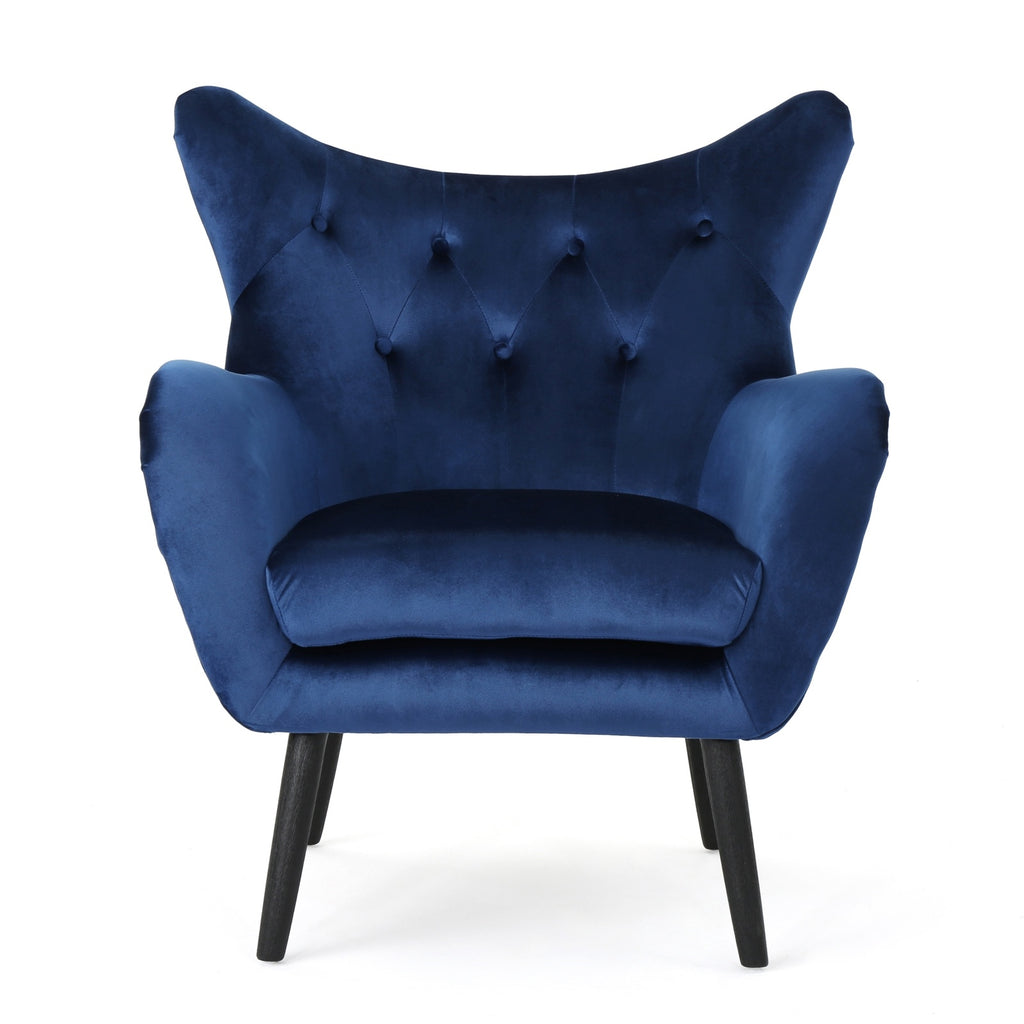 Blue Velvet Accent Chair