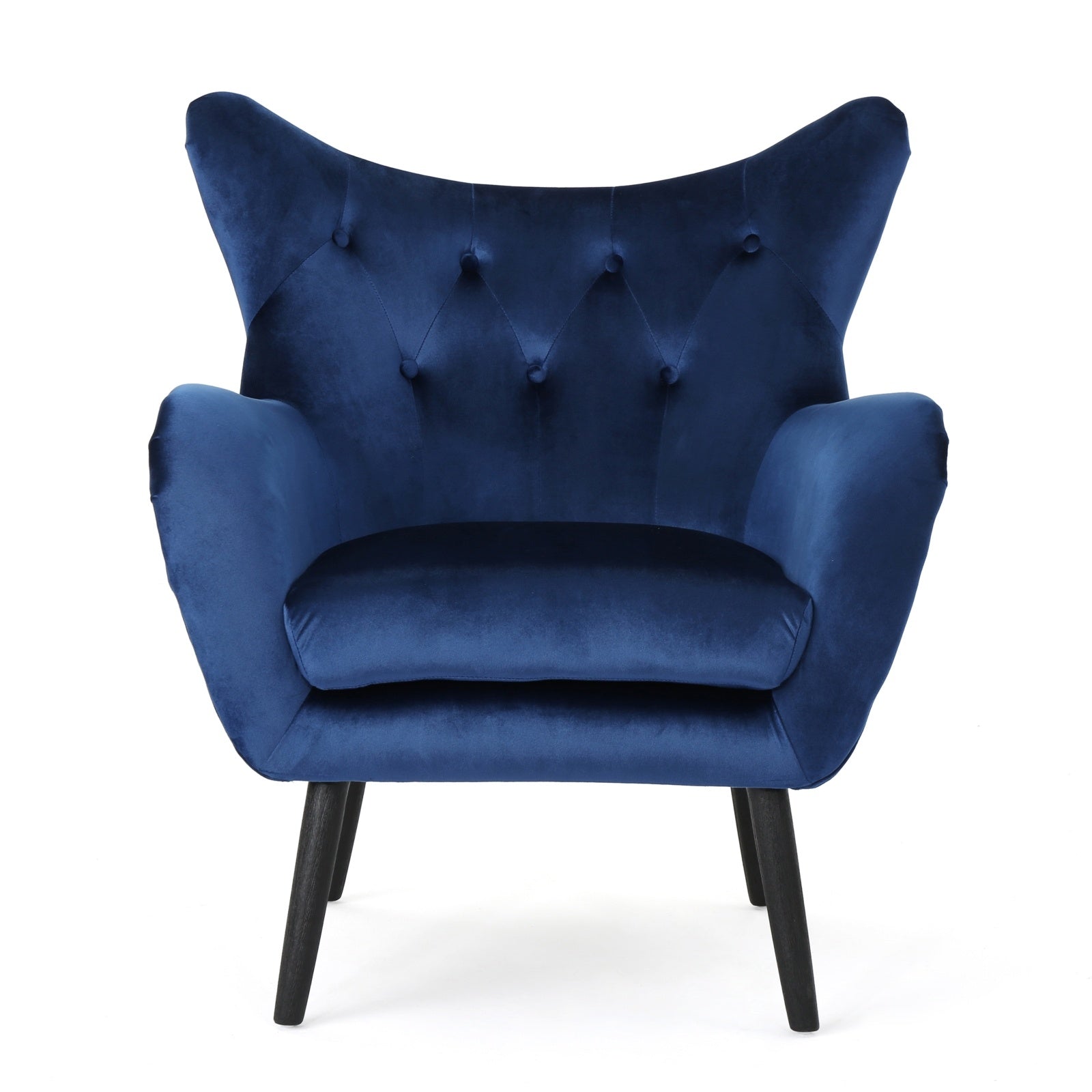 Blue Velvet Accent Chair