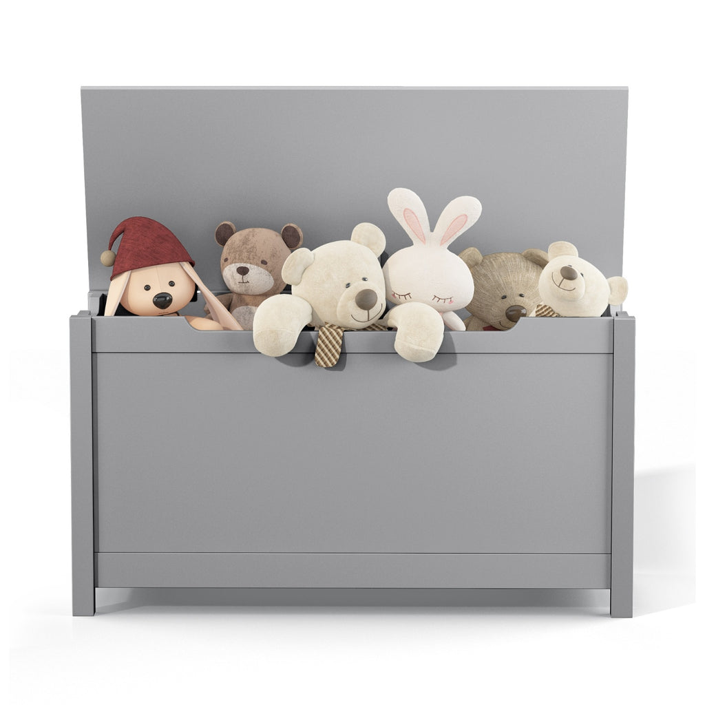 Kids Wooden Toy Box with Safety Lid