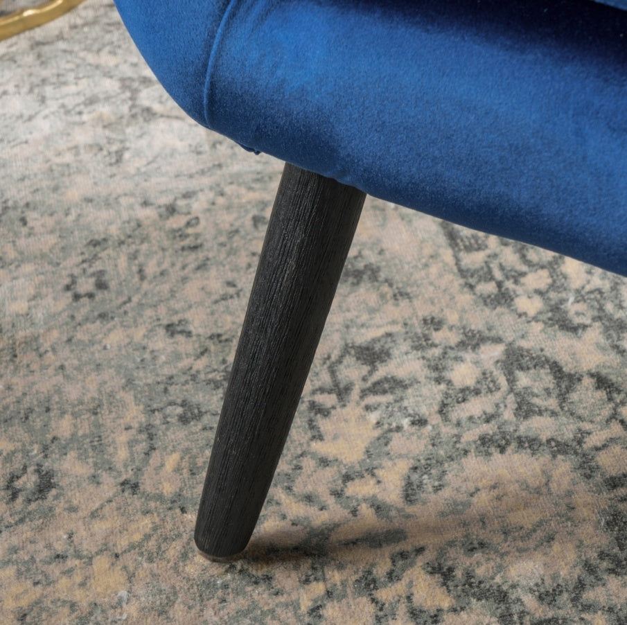 Blue Velvet Accent Chair
