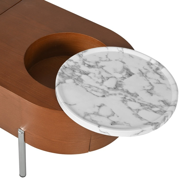47.2-inch Lift-Top Coffee Table with Rotating Tray