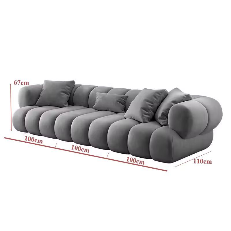 Modern Velvet L-Shaped Sectional Sofa with Chaise
