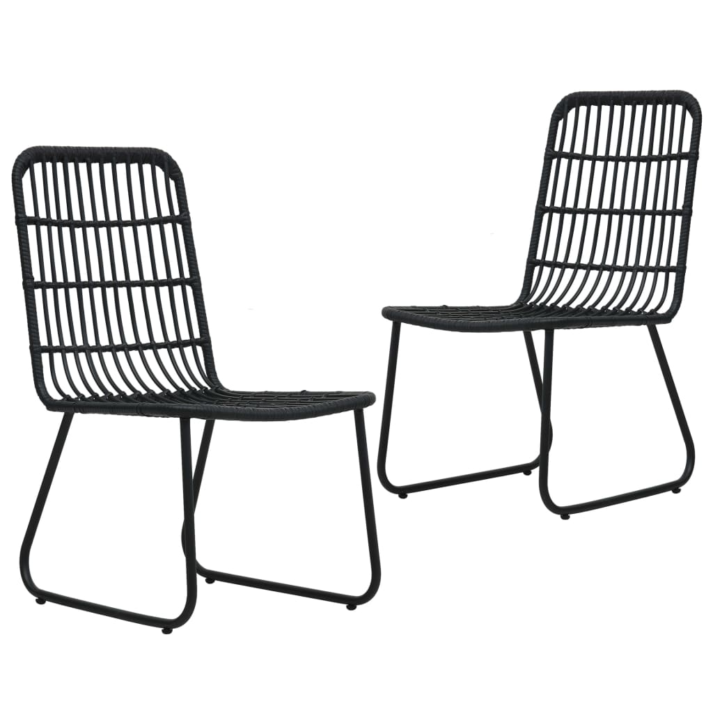 vidaXL Patio Dining Set Seat Black/Oak and Black 3/5/7/9 Piece Multi Sizes