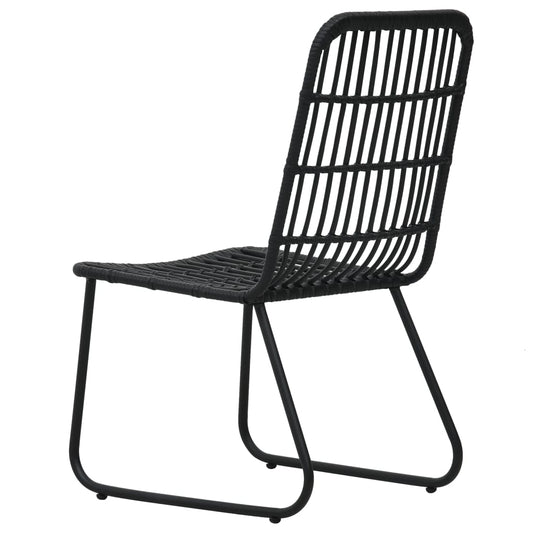 vidaXL Patio Dining Set Seat Black/Oak and Black 3/5/7/9 Piece Multi Sizes