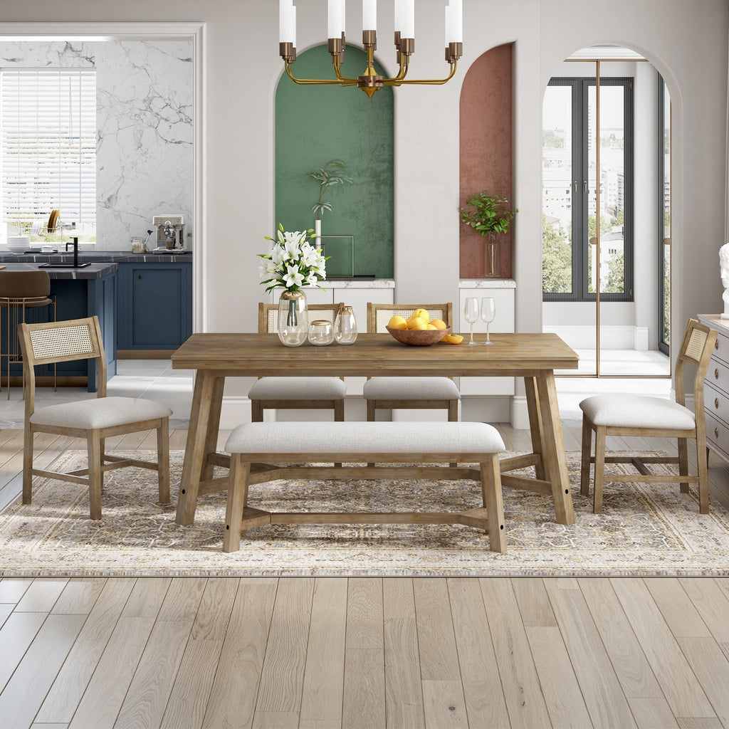 6-piece Farmhouse Dining Set