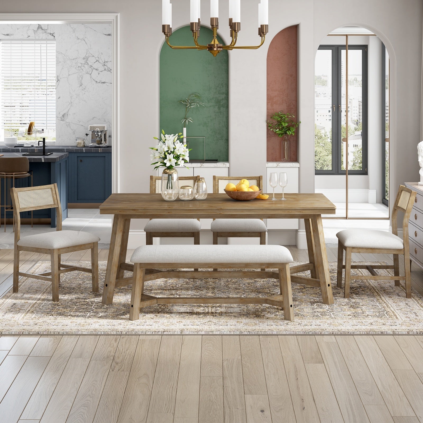 6-piece Farmhouse Dining Set