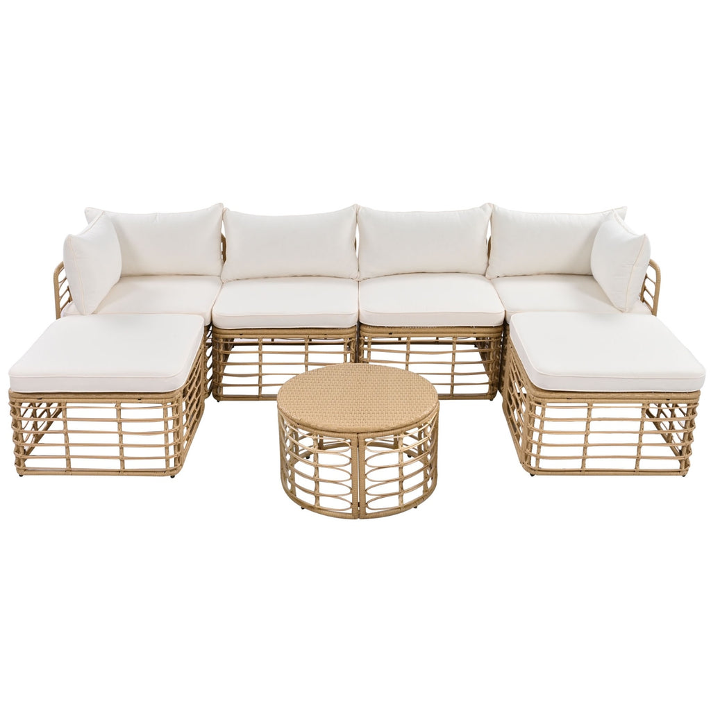 7-Piece Outdoor Wicker Patio Furniture Set