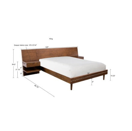 Clark King Bed With 2 Nighstand