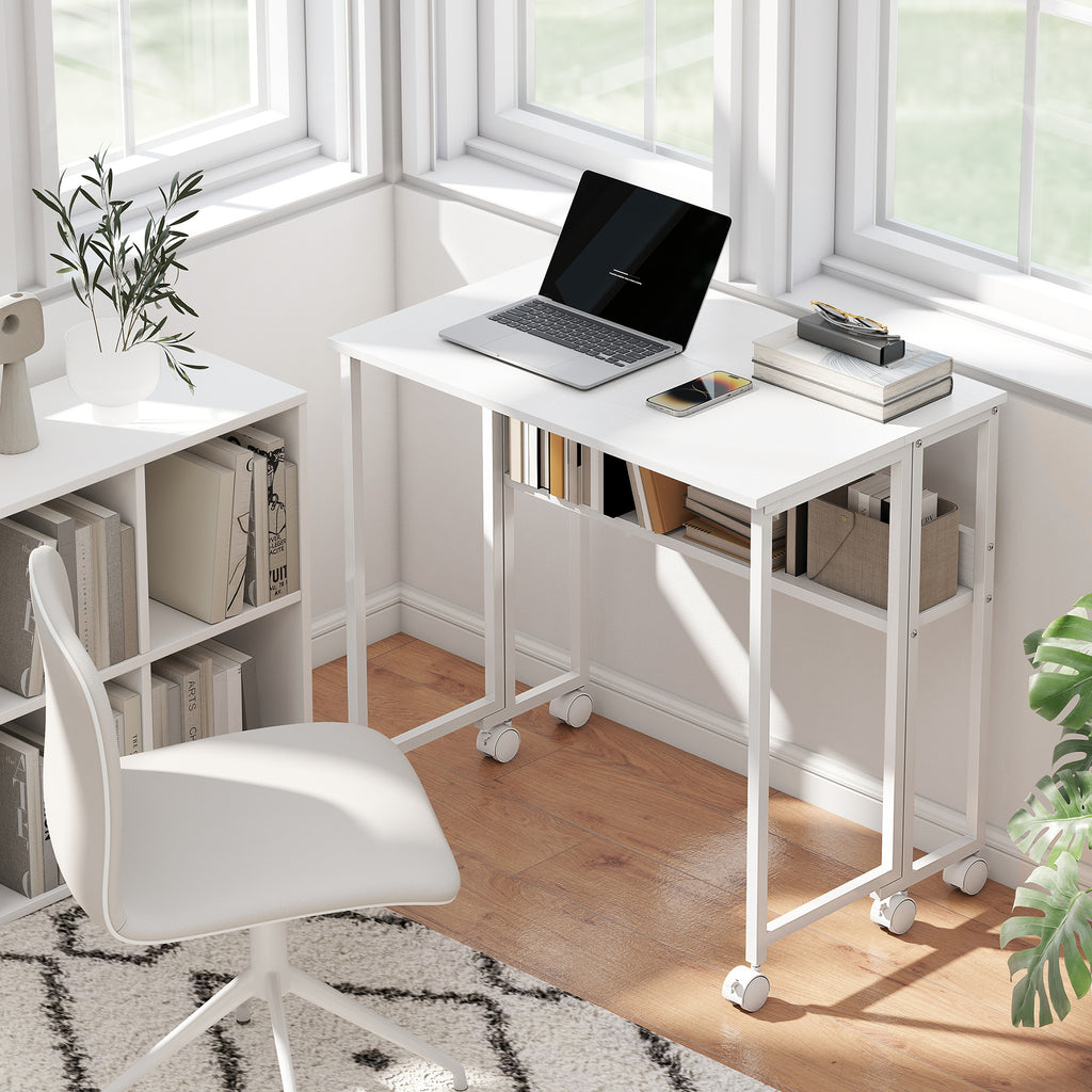 Foldable Computer Desk with Storage