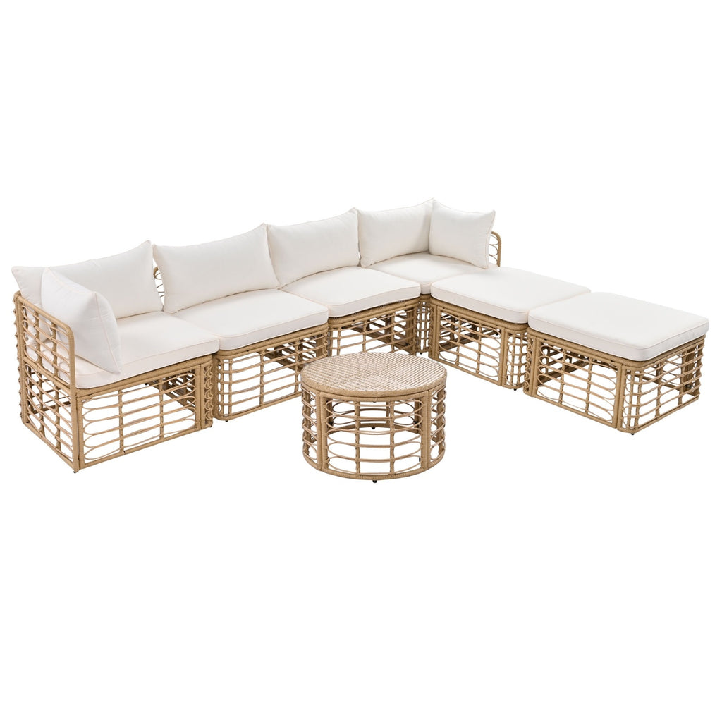 7-Piece Outdoor Wicker Patio Furniture Set