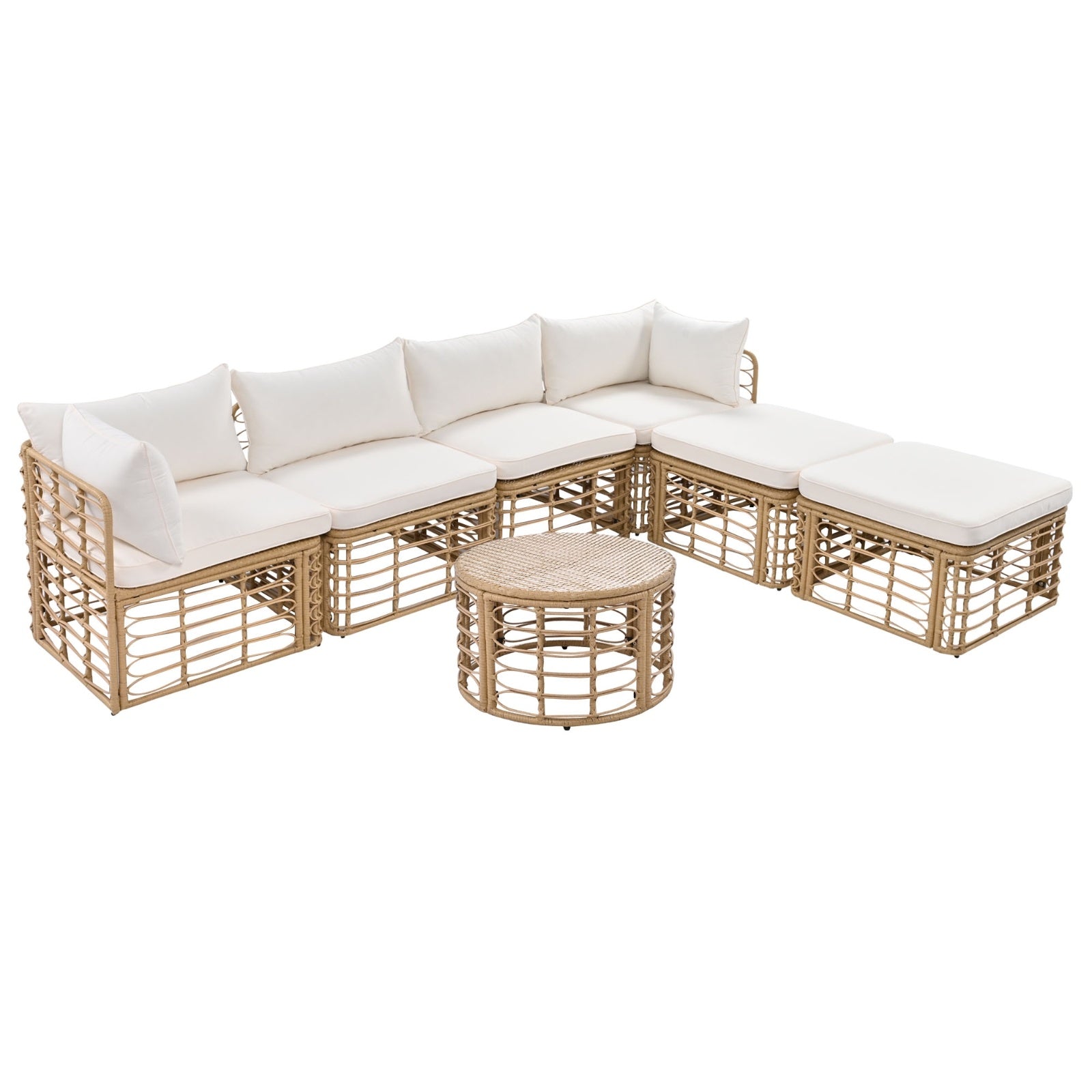 7-Piece Outdoor Wicker Patio Furniture Set
