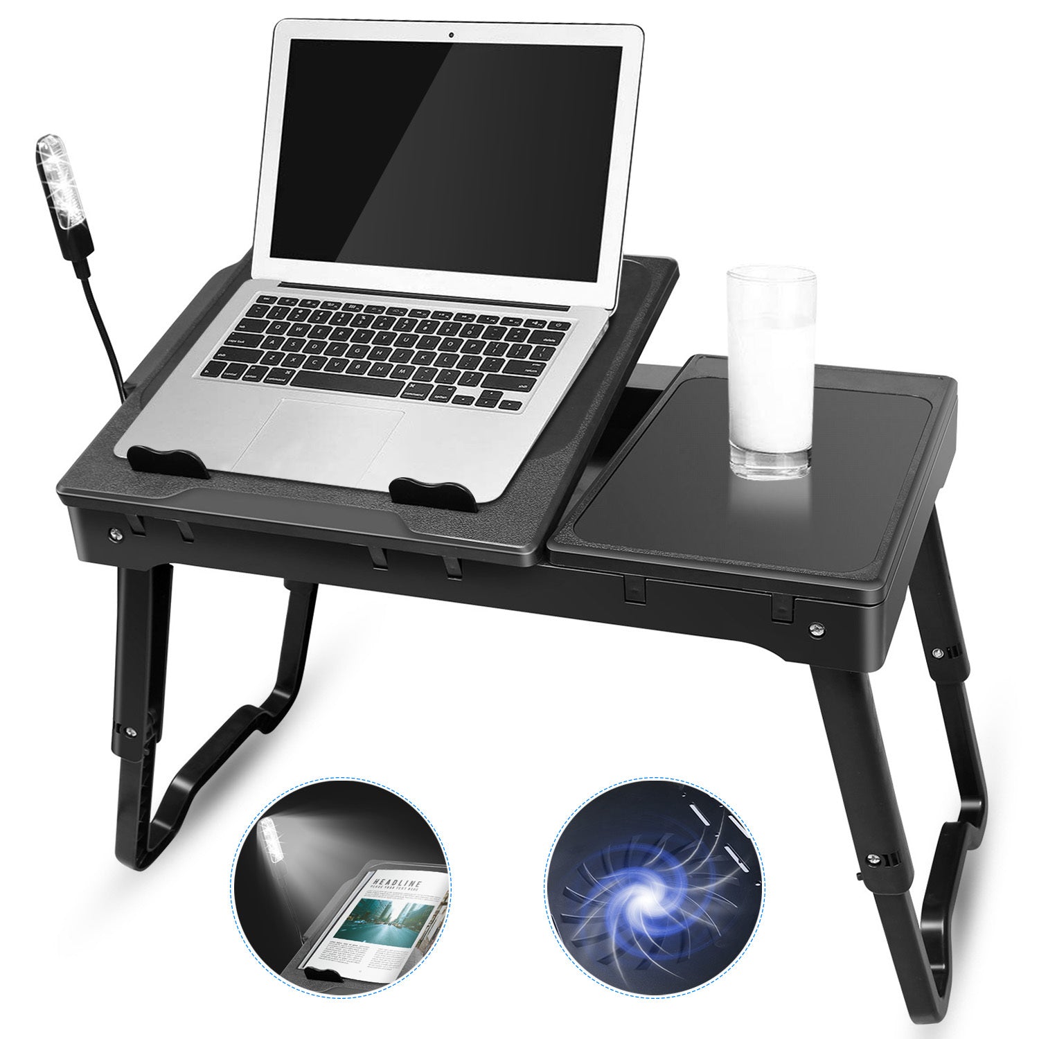 Foldable Laptop Desk with USB Ports