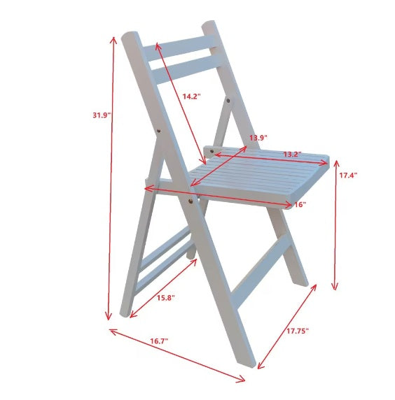 Solid Wood Folding Chairs (Set of 4)