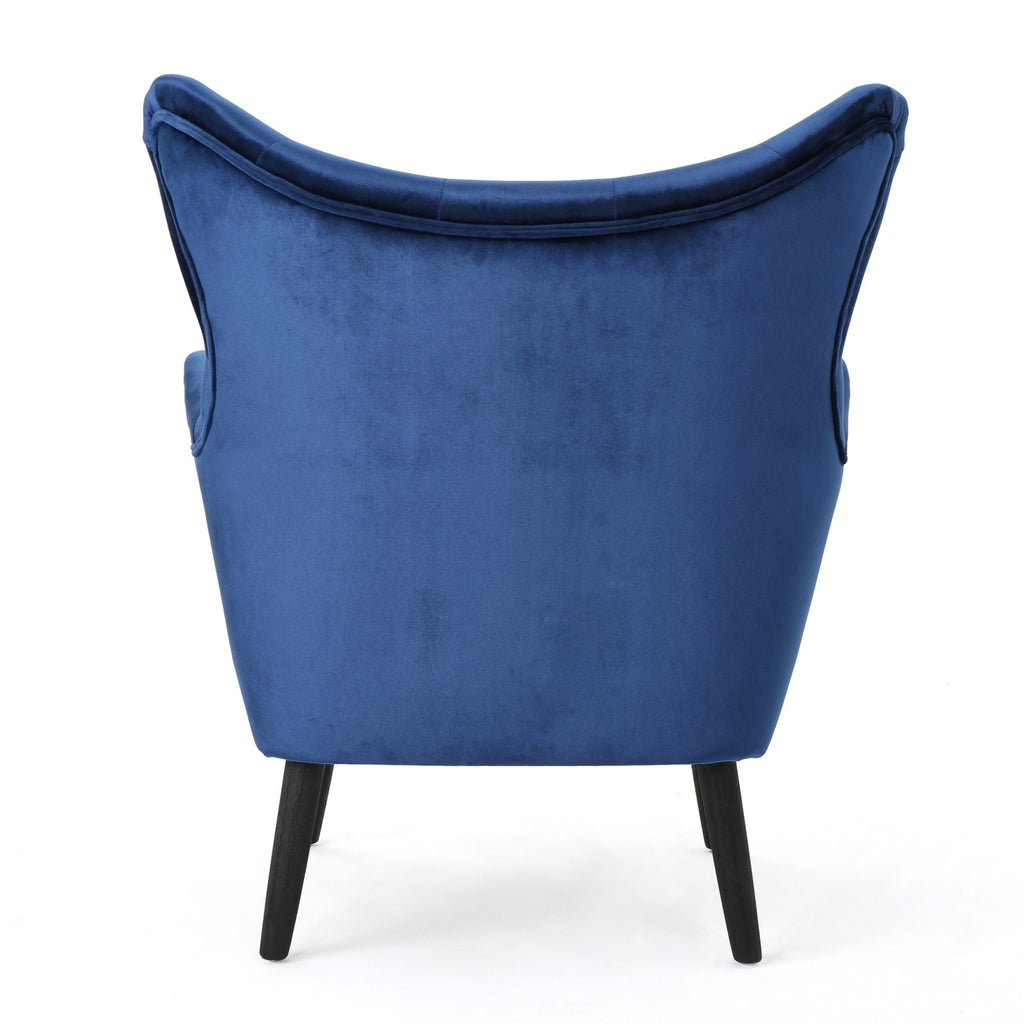 Blue Velvet Accent Chair