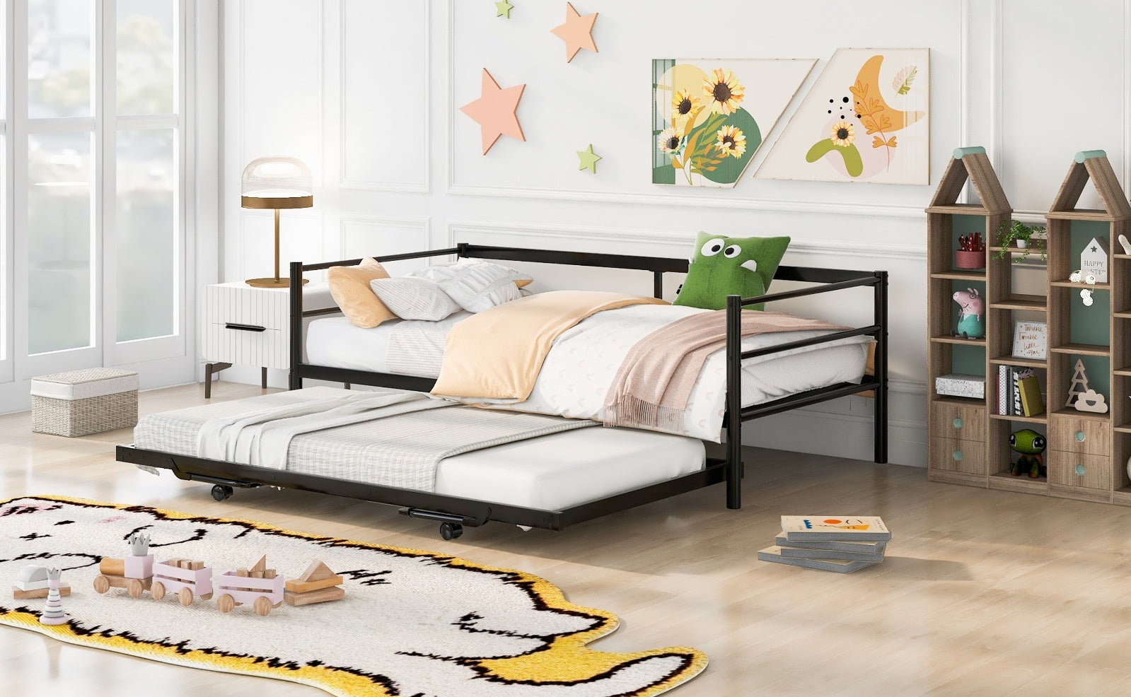 Twin Metal Daybed with Trundle