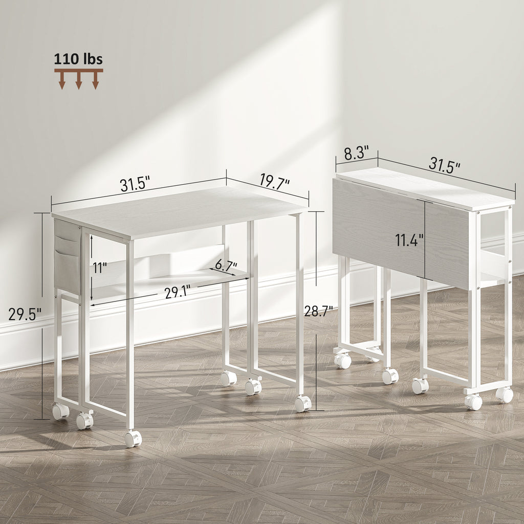 Foldable Computer Desk with Storage