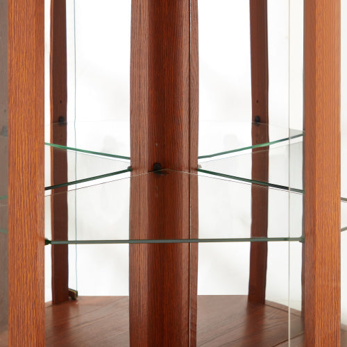 Corner Lighted Curio Cabinet