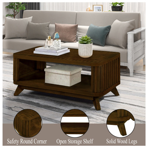 Modern Rectangular Wood Coffee Table